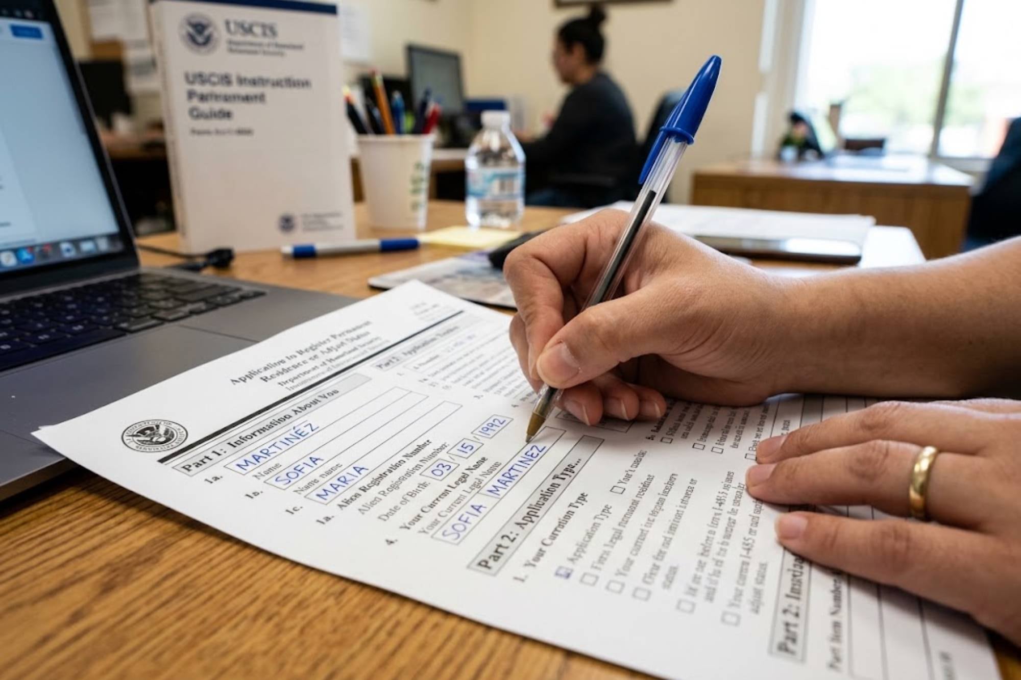 La opción de presentar el formulario I-485 en línea está disponible únicamente para ciertos solicitantes y sus representantes