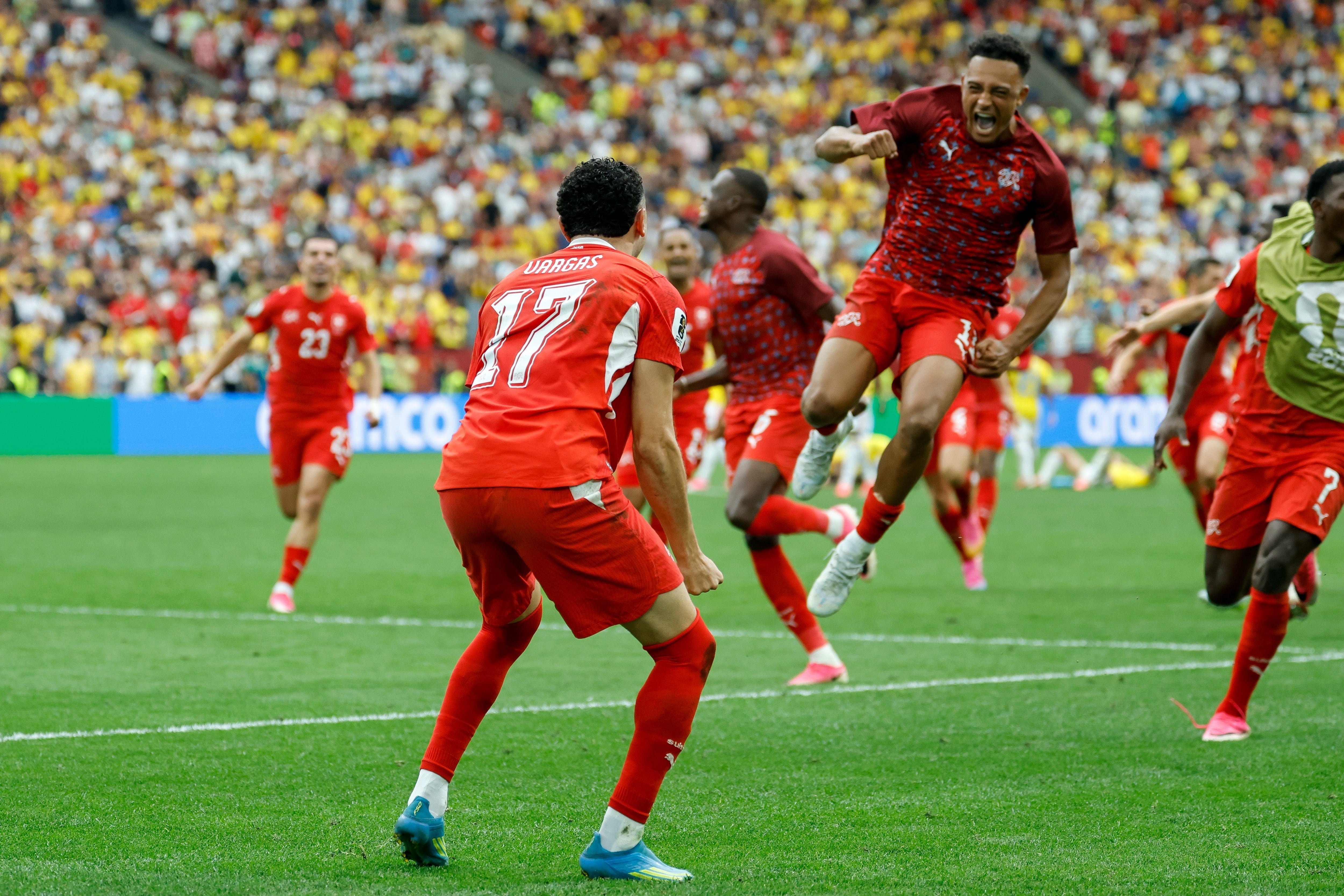 Suiza dejó en el camino a Colombia y se enfrentará a la selección argentina en cuartos de final