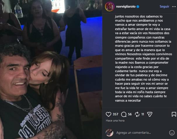 El emotivo posteo de la novia del Roña Castro tras el deceso del exboxeador.