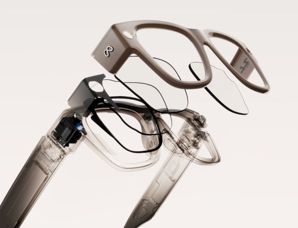 Los Meta Ray-ban Display tienen el aspecto de anteojos convencionales, pero esconden parlantes en las patillas, una cámara en la montura y una pantalla en uno de los cristales