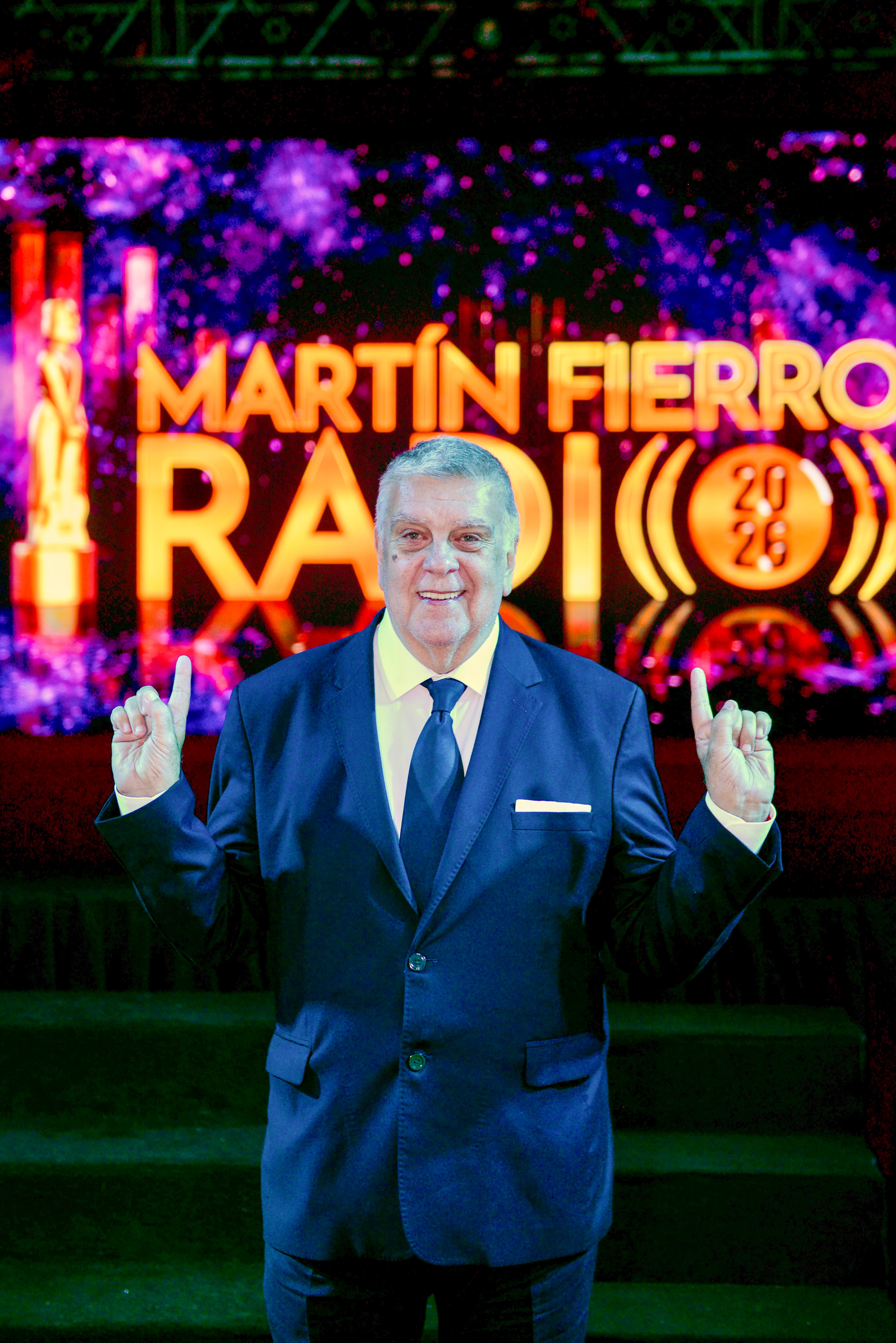 Luis Ventura, presidente de Aptra, minutos antes del comienzo de la ceremonia de los Martín Fierro de Radio