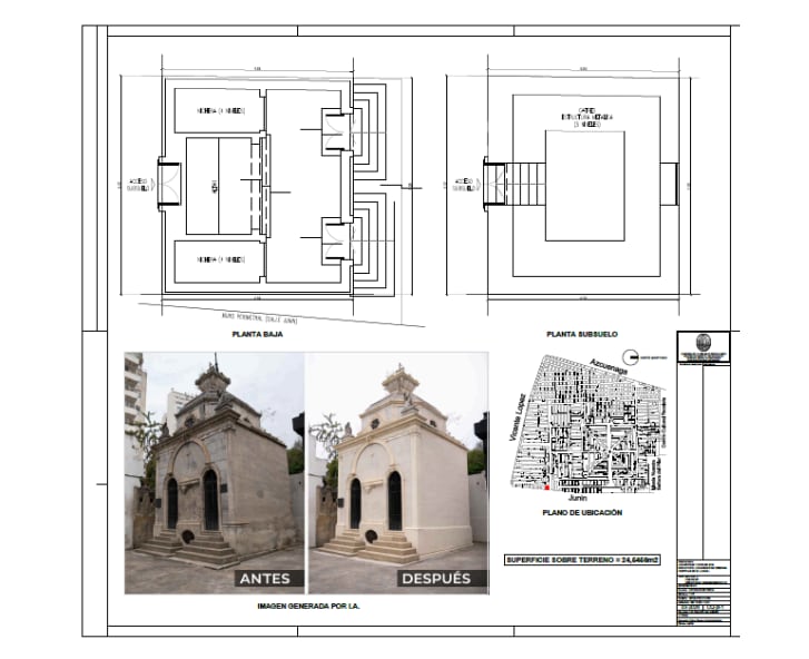 El render realizado por el gobierno porteño para el nuevo local en el Cementerio de la Recoleta