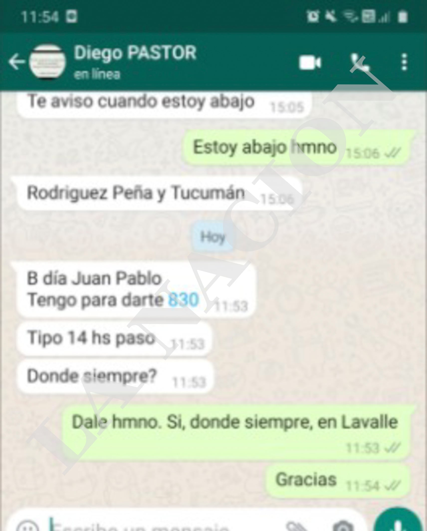 Captura de una conversación entre un financista y Juan Pablo Beacon, quien supo de ser de confianza del tesorero de la AFA, Pablo Toviggino