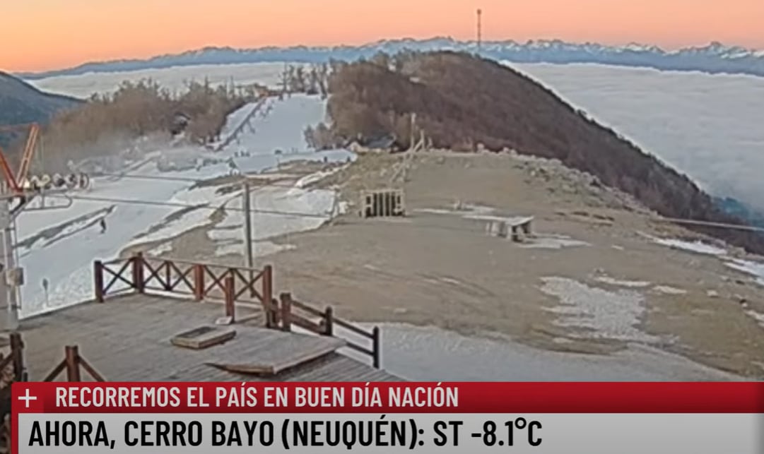 Temperaturas gélidas en Neuquén