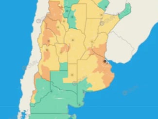 Alertas en todo el país por tormentas, viento y nevadas (Captura del SMN)