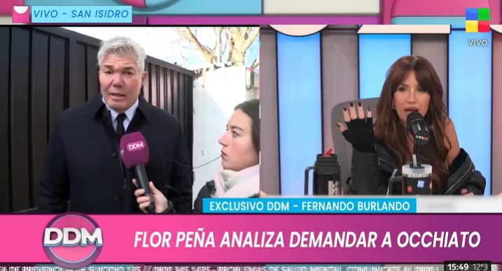 Fernando Burlando rompió el silencio sobre la demanda que iniciaría Flor Peña contra Occhiato (Foto: Captura TV)