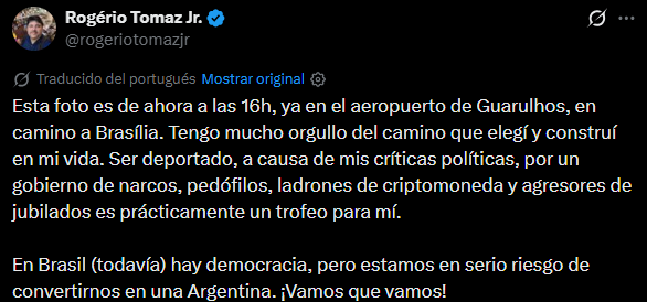 El descargo del periodista en sus redes sociales