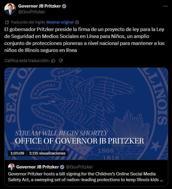 El proyecto de ley fue firmado por JB Pritzker el 31 de julio de 2026