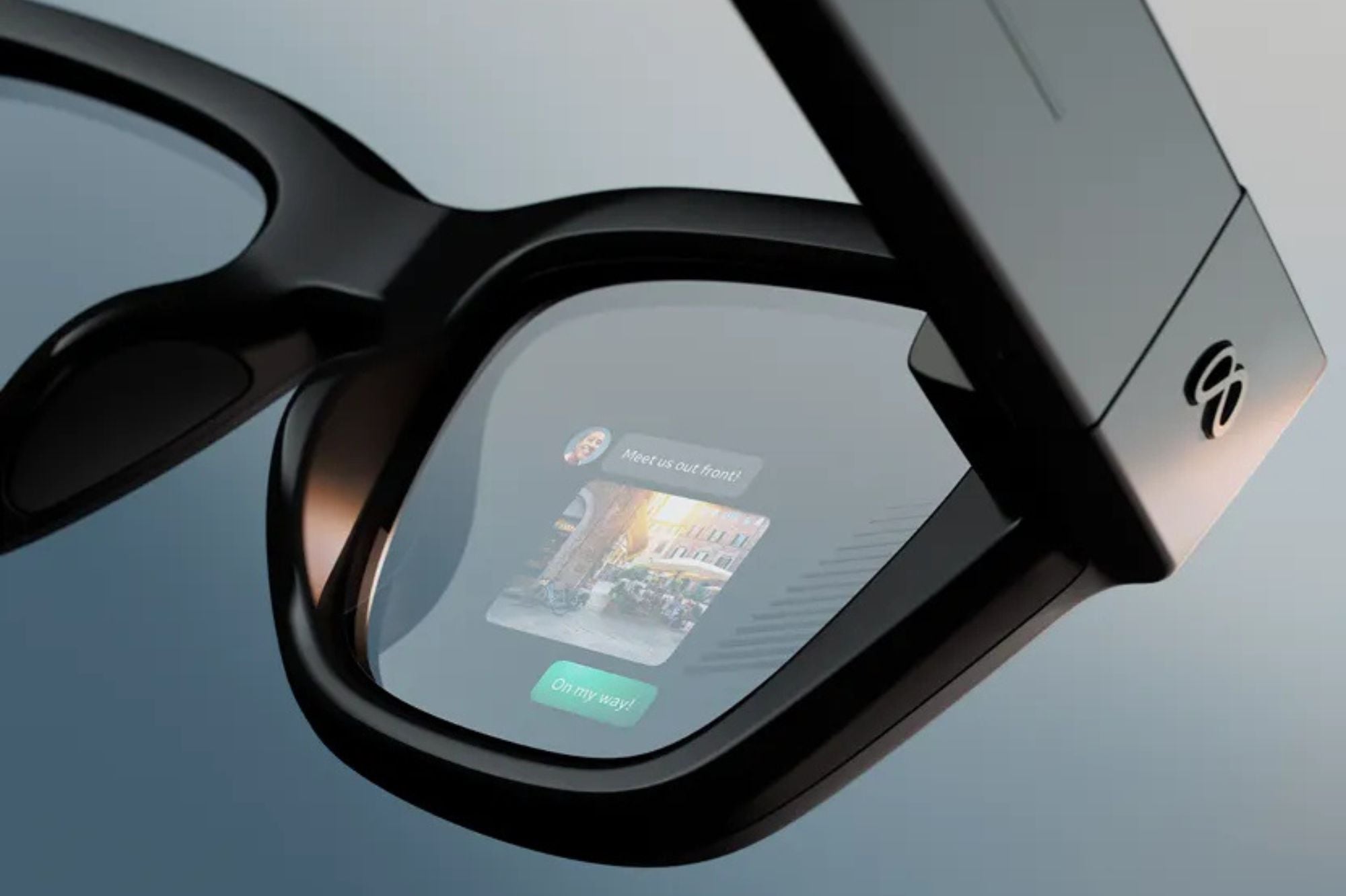 A través de los cristales de los lentes se pueden visualizar avisos y mensajes