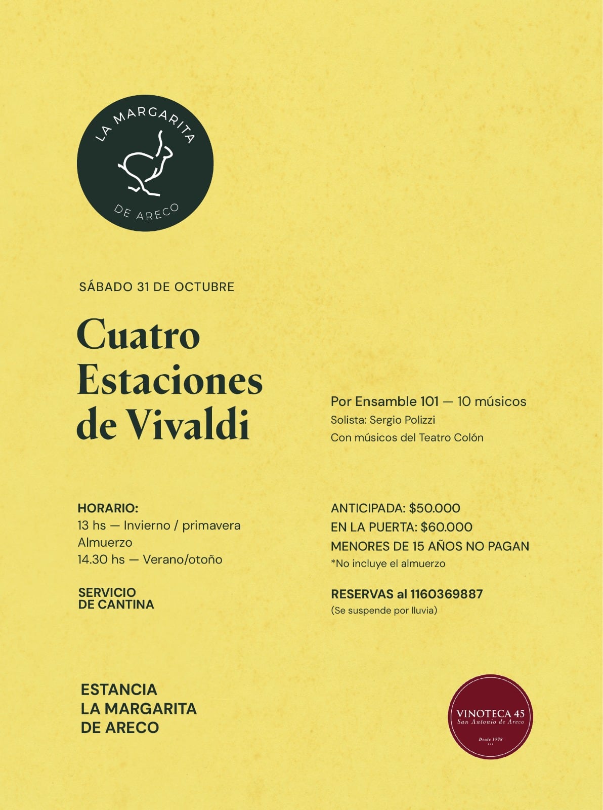 Programación de las Cuatro Estaciones de Vivaldi