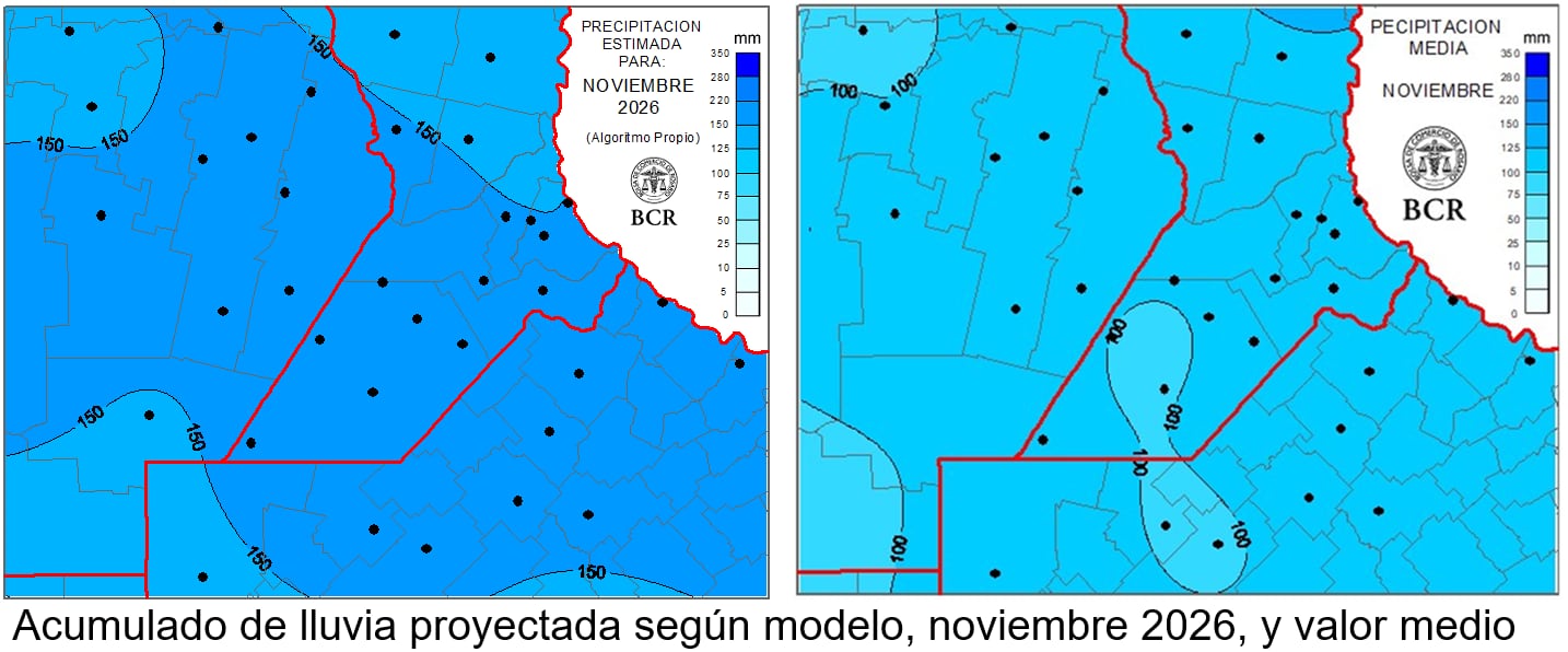 En noviembre podría llover un 70% más que el promedio, según el modelo elaborado por la BCR