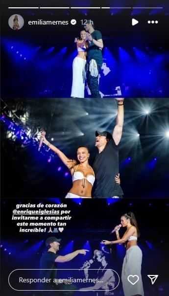 El agradecimiento de Emilia Mernes a Enrique Iglesias