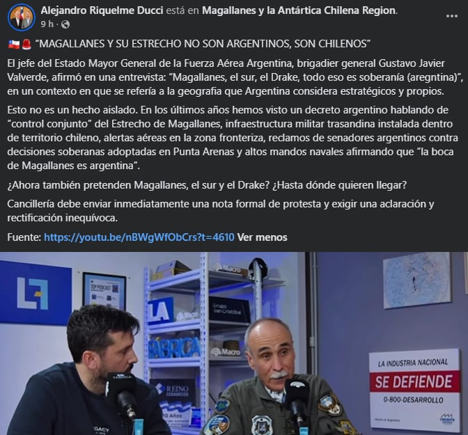 El descargo de Riquelme Ducci
