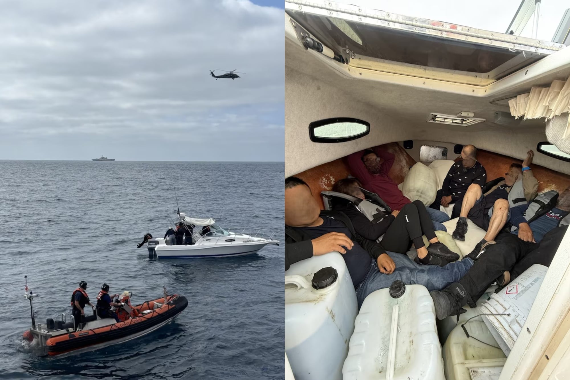 El operativo de la Guardia Costera en California para interceptar una lancha con migrantes que intentaban cruzar
