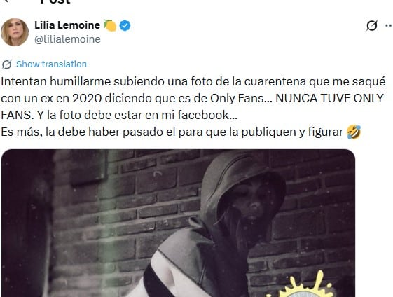 El posteo de Lemoine