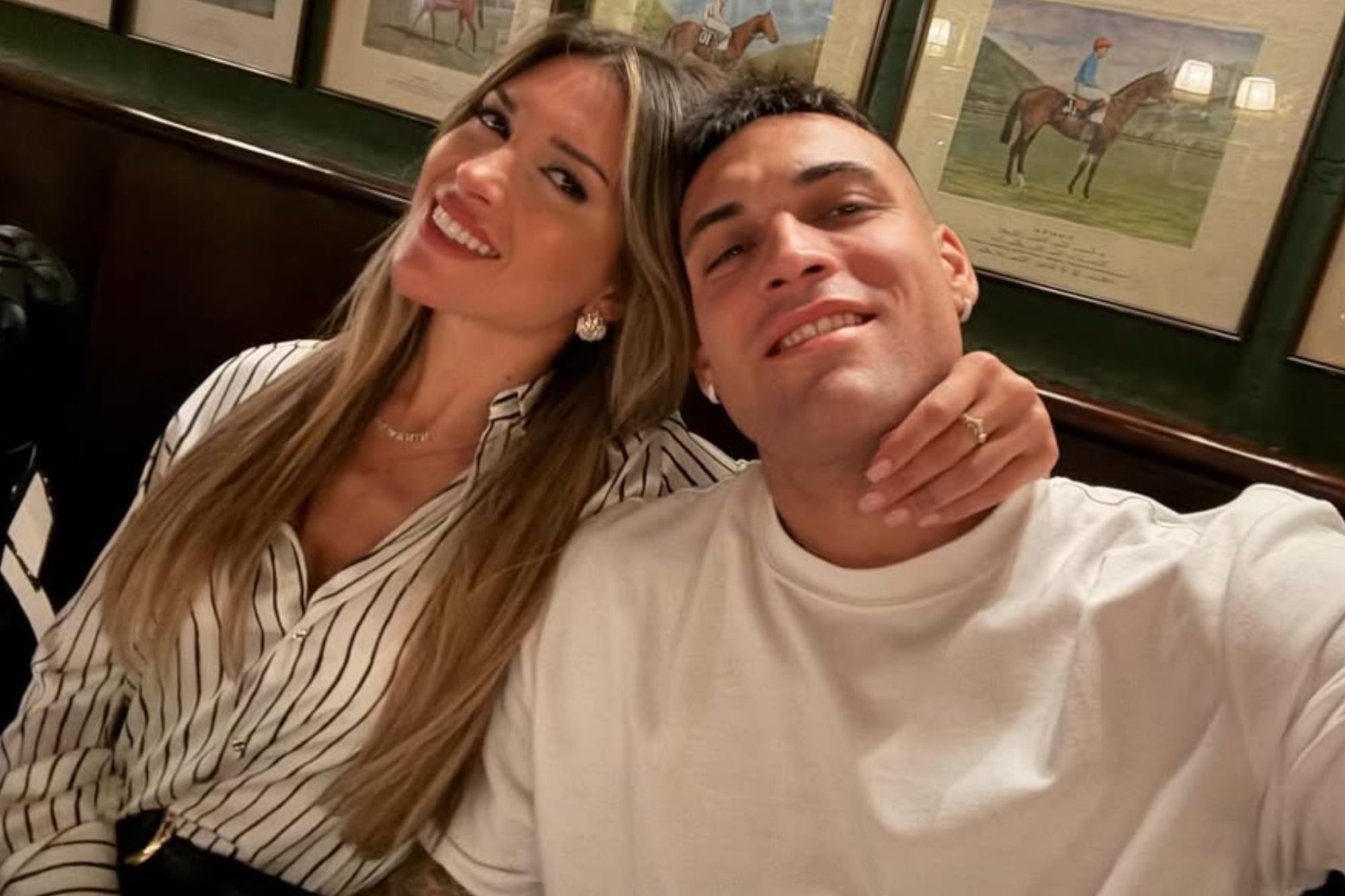 Agustina Gandolfo y Lautaro Martínez, esta vez con apoyo a la distancia