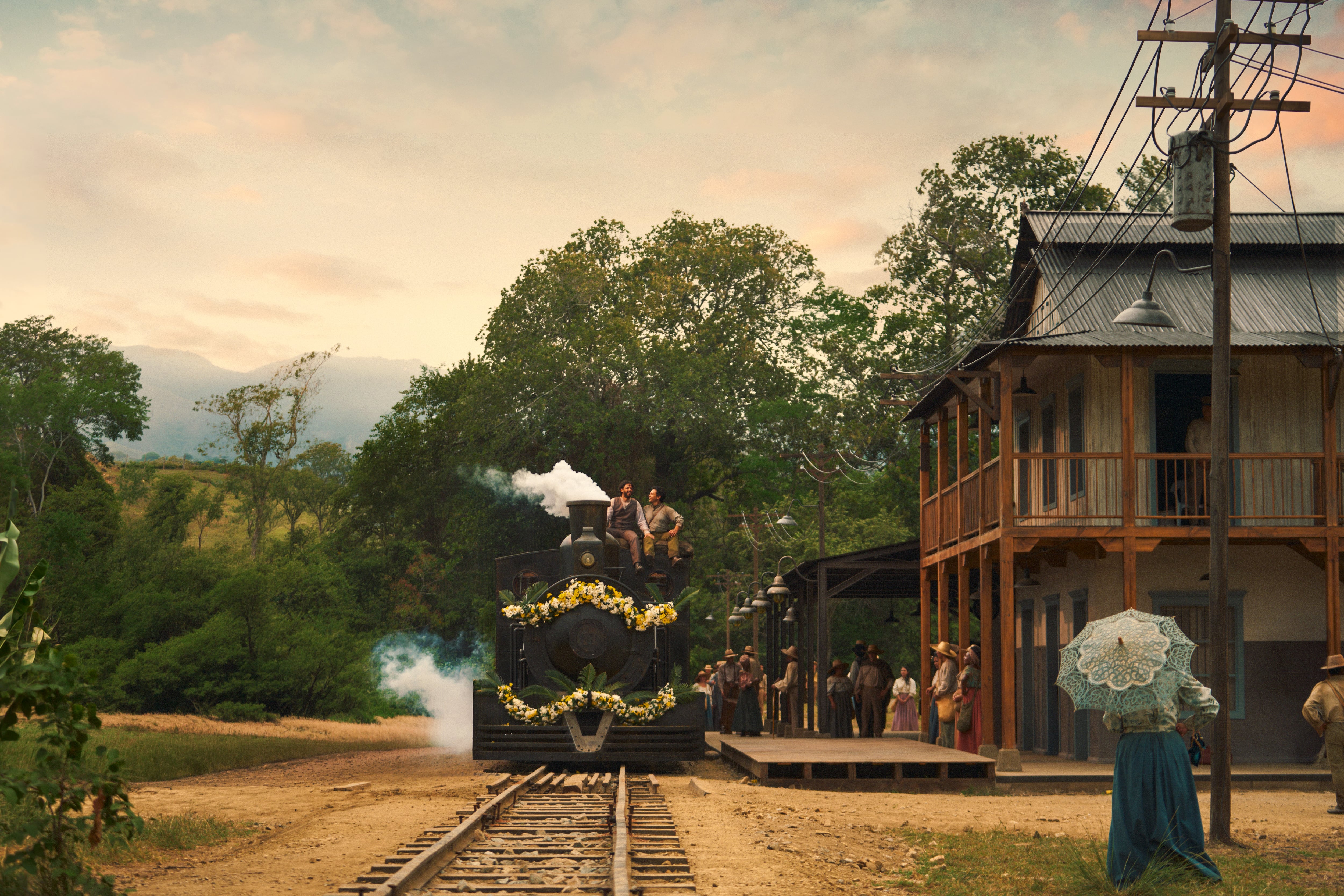 La estación del tren en Macondo