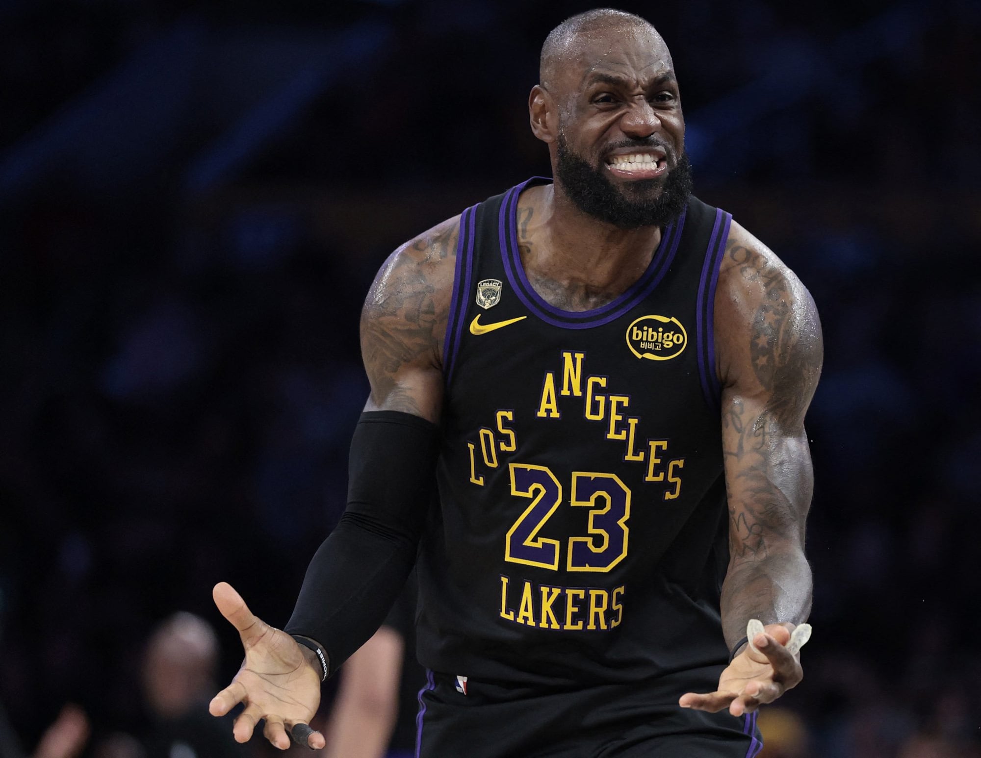 LeBron James estuvo ocho temporadas en Los Angeles Lakers