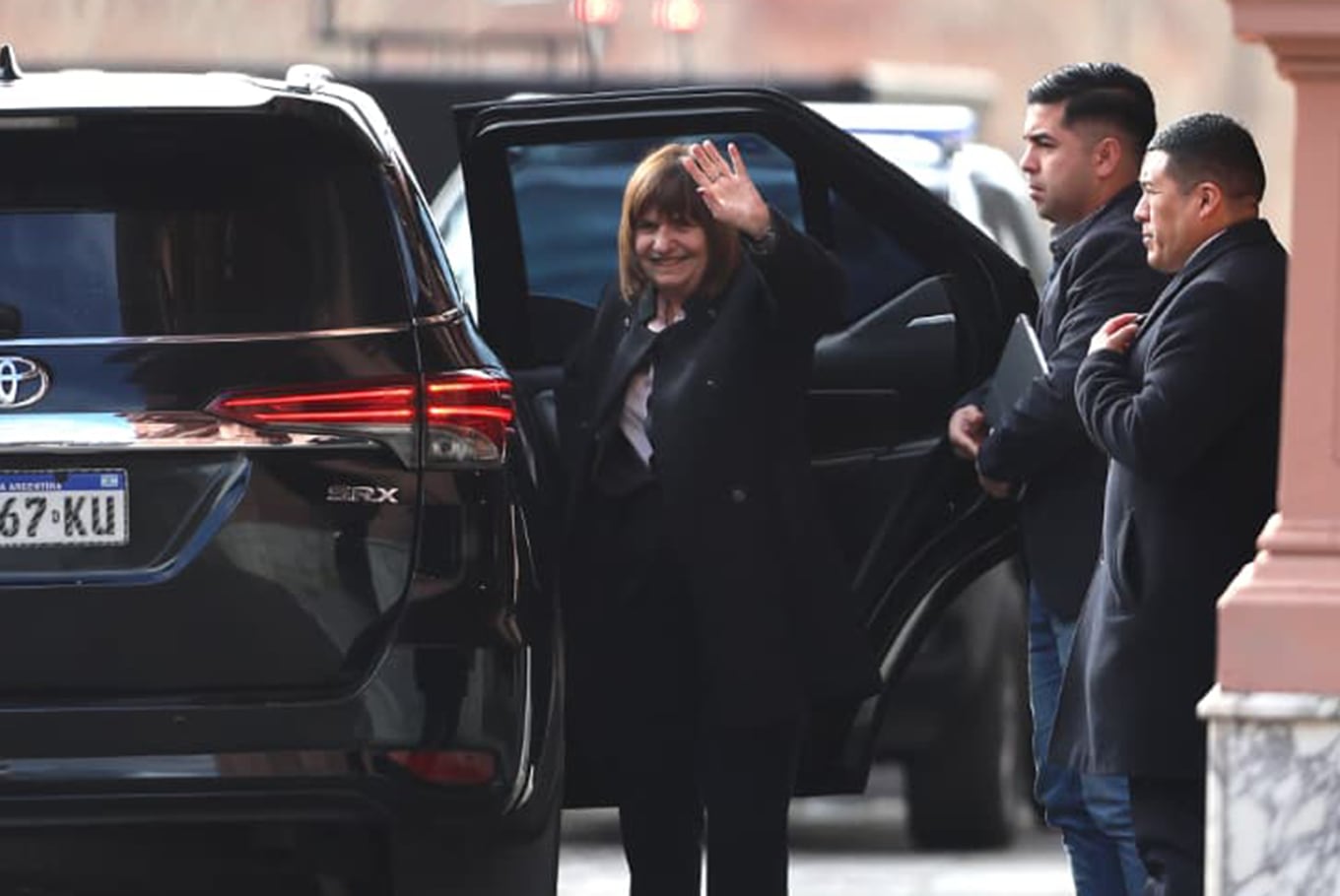 Llegada de los ministros a la reunión de gabinete. Patricia Bullrich