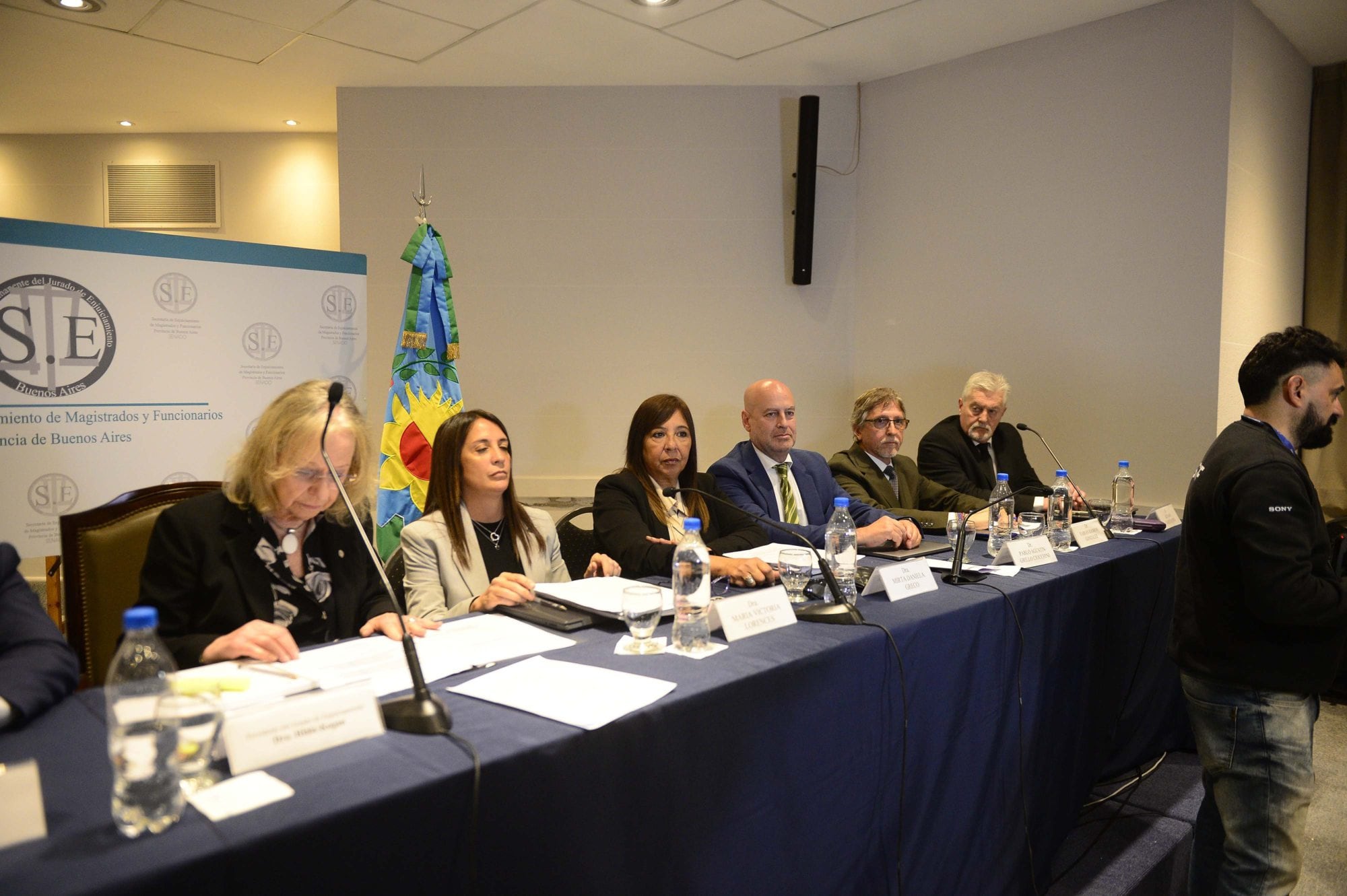Jury a la jueza Julieta Makintach en el anexo de la Camara de Senadores de la Provincia en La Plata