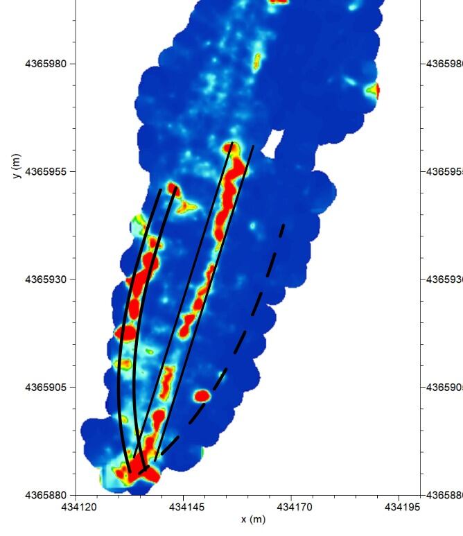 Nuevo análisis de datos del Arca de Noé que muestra un nuevo corredor o pasillo central y lateral (Foto: noahsarkscans)