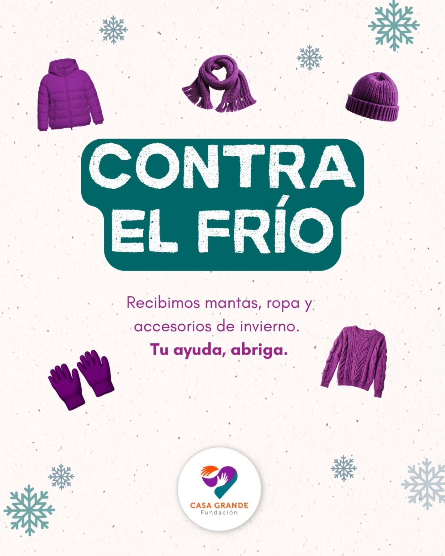 Casa Grande Fundación invita a sumarse a la donación de vestimenta para personas en situación de calle