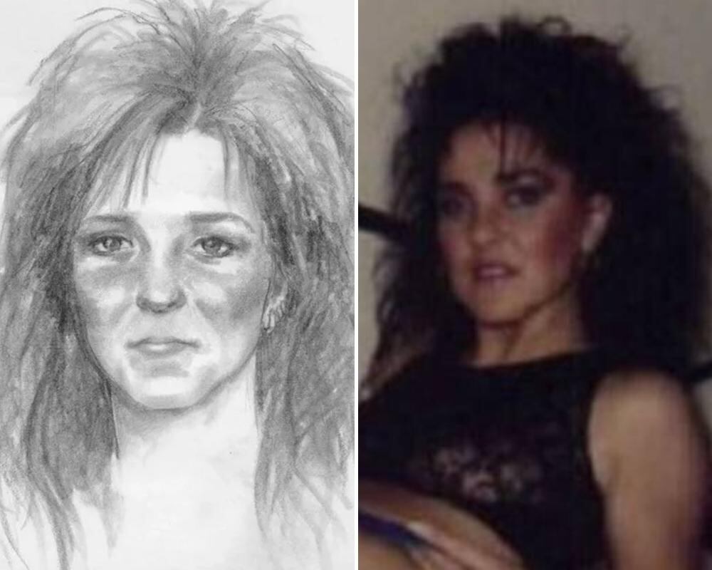 A la izquierda, el identitik de la mujer que en 2005 aseguró ser Amy Lynn en un baño de Barbados. A la derecha, la foto que le enviaron a los Bradley que indicaría que Amy Lynn fue raptada por una red de tráfico sexual en 1998