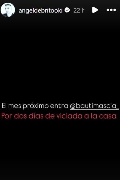 Ángel de Brito anunció el ingreso de Bautista Mascia