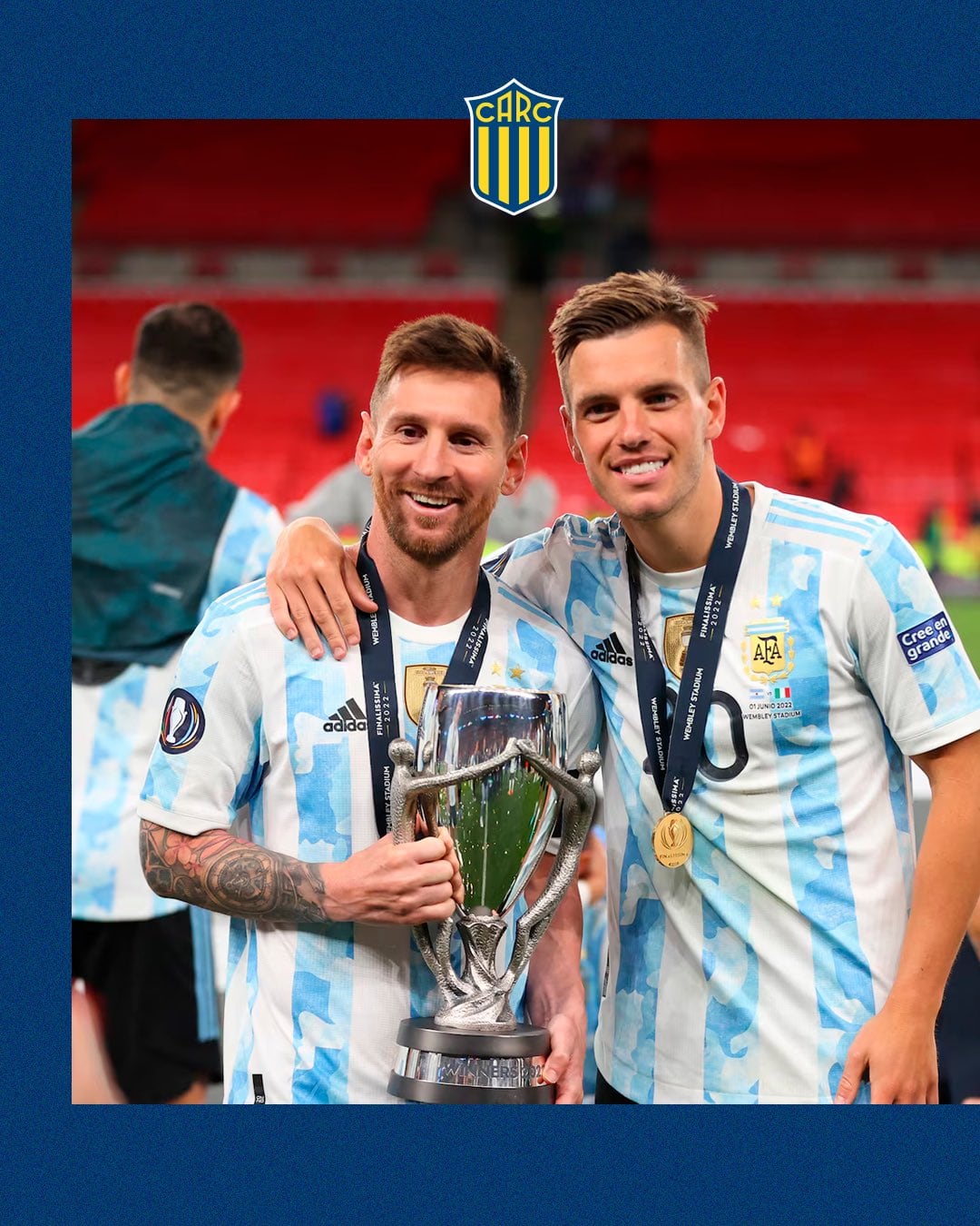 Rosario Central se defiende de las críticas por la foto elegida para saludar a la selección argentina