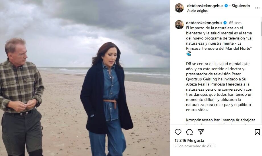 El posteo donde la reina María habló acerca de la salud mental y la importancia de poder prestar atención a los síntomas de ciertos trastornos