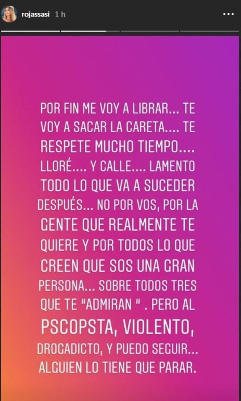 Los mensajes enimágticos que se vieron en las cuentas de Rojas y Castro antes de que Sabrina informara que ella y su marido habían sido hackeados