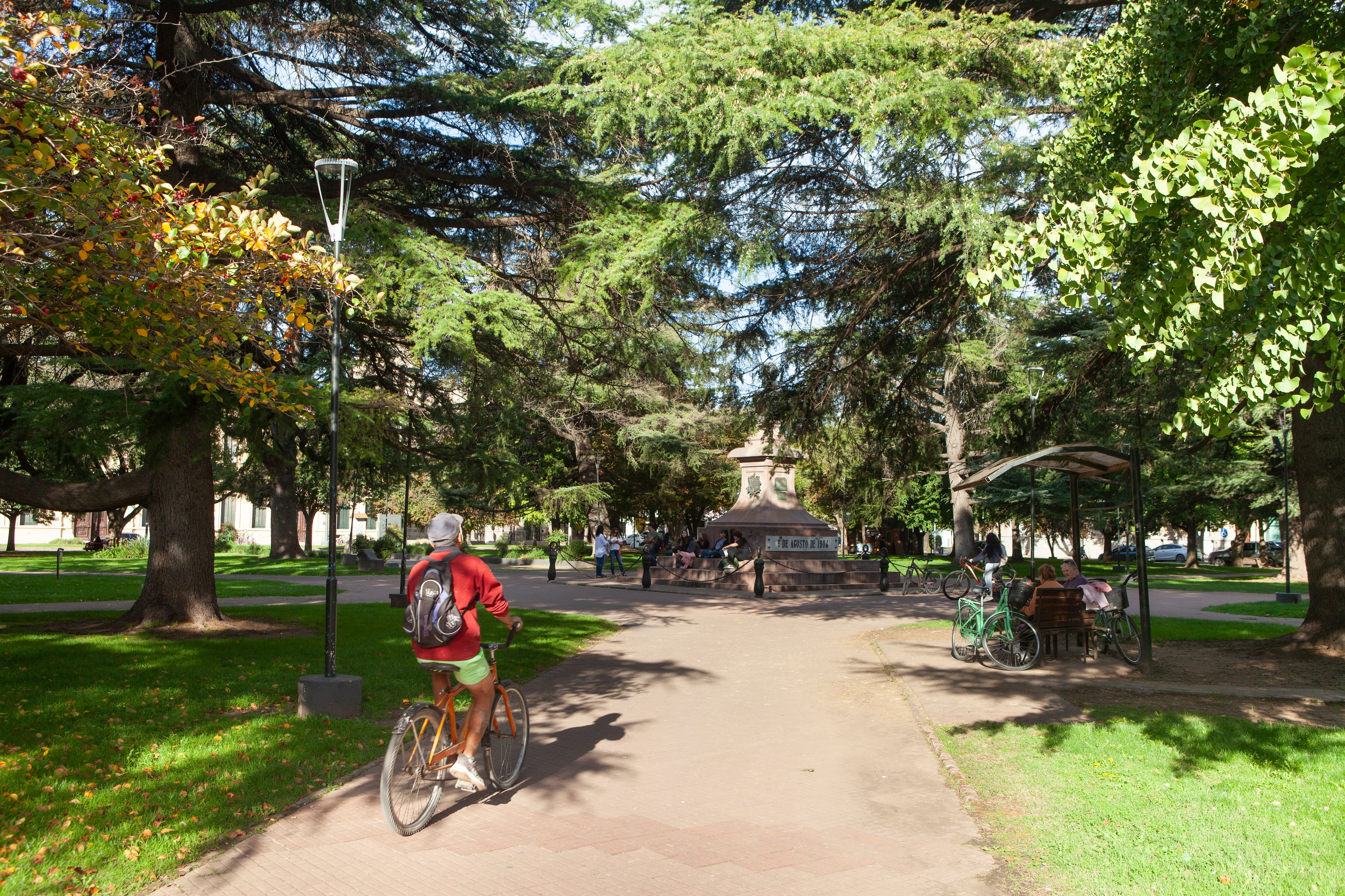 La Plaza San Martín está en el centro de Coronel Suárez.