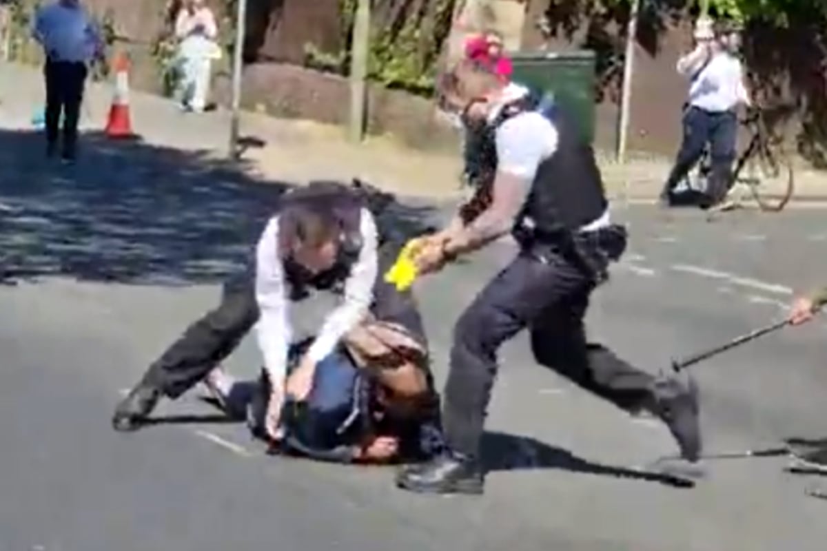 Así detuvieron al sospechoso de apuñalar a dos personas en Londres: gas pimienta, Taser y patadas en la cabeza