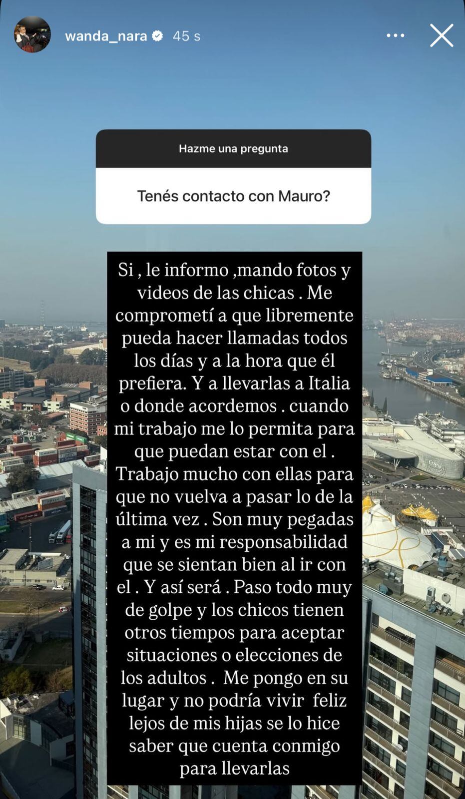 Wanda Nara habló sobre cómo está su relación con Mauro Icardi