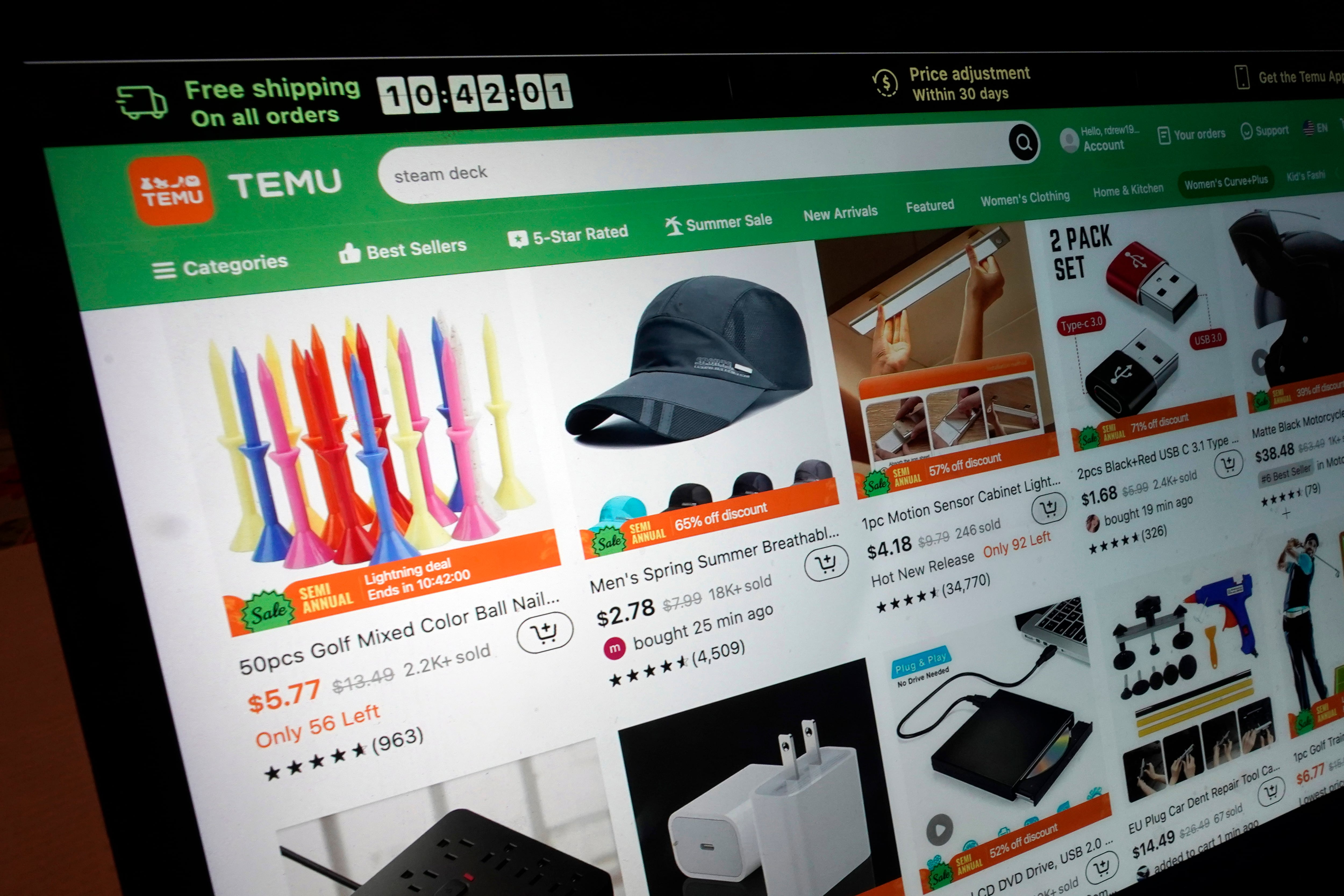 Temu ofrece un amplio abanico de productos personales y para el hogar