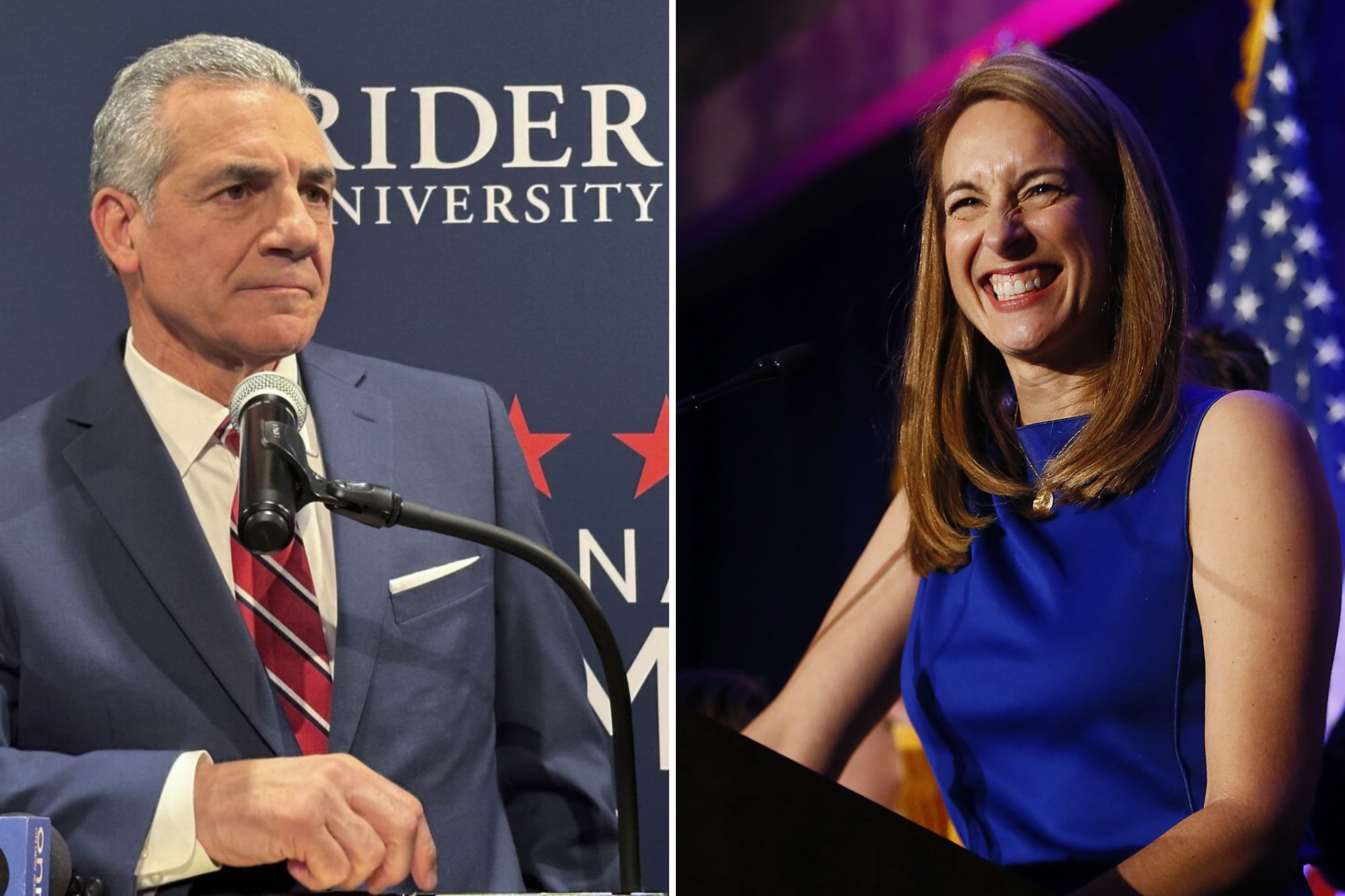 La demócrata Mikie Sherrill y el republicano Jack Ciattarelli son los dos grandes candidatos a la gobernación