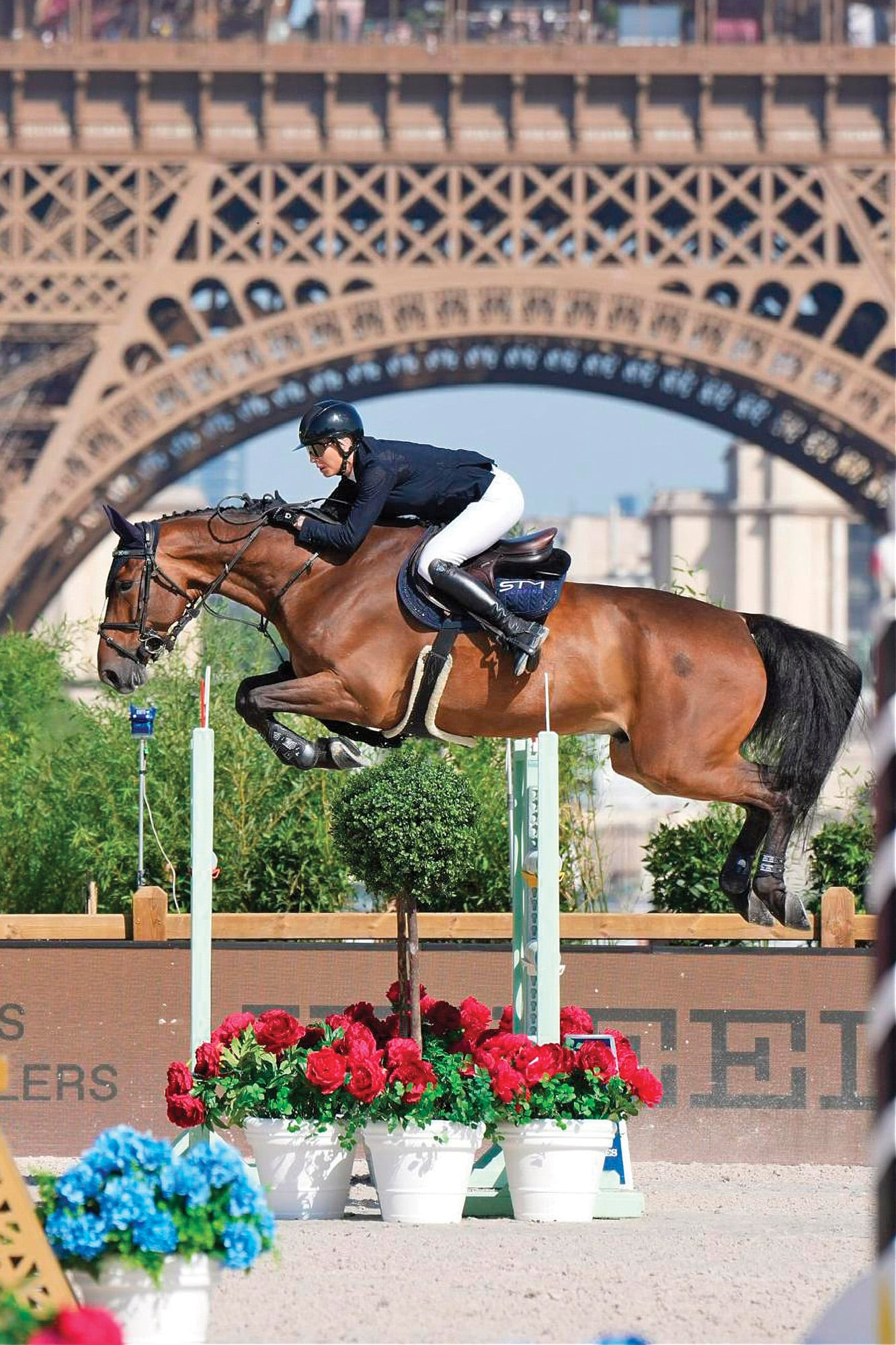 La amazona francesa y su caballo, Diamant de Demet, en la jornada inaugural, donde quedaron quintos en la categoría 1,40 metro