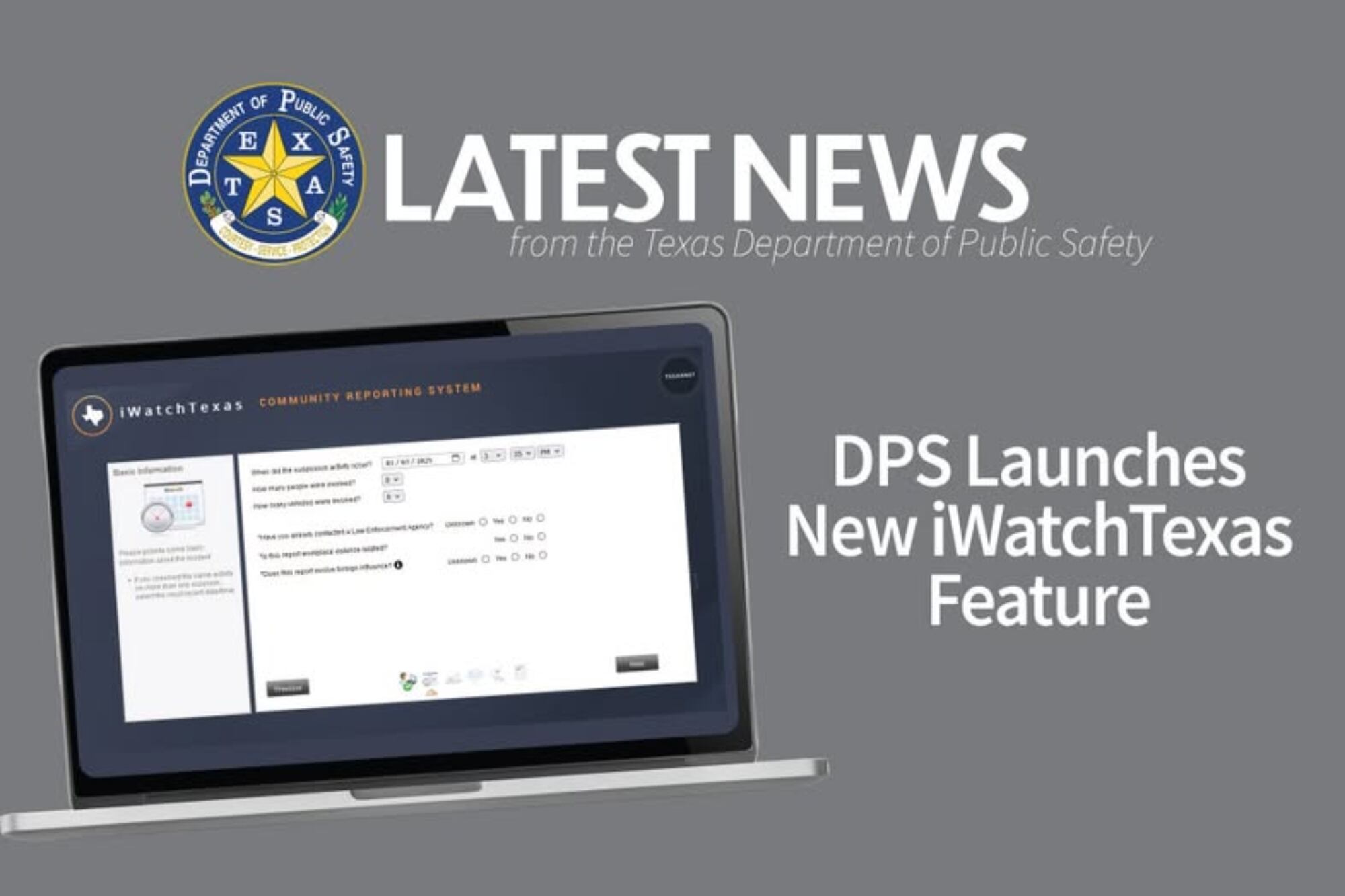Así funciona el nuevo sistema iWatchTexas que anunciaron Abbott y el DPS