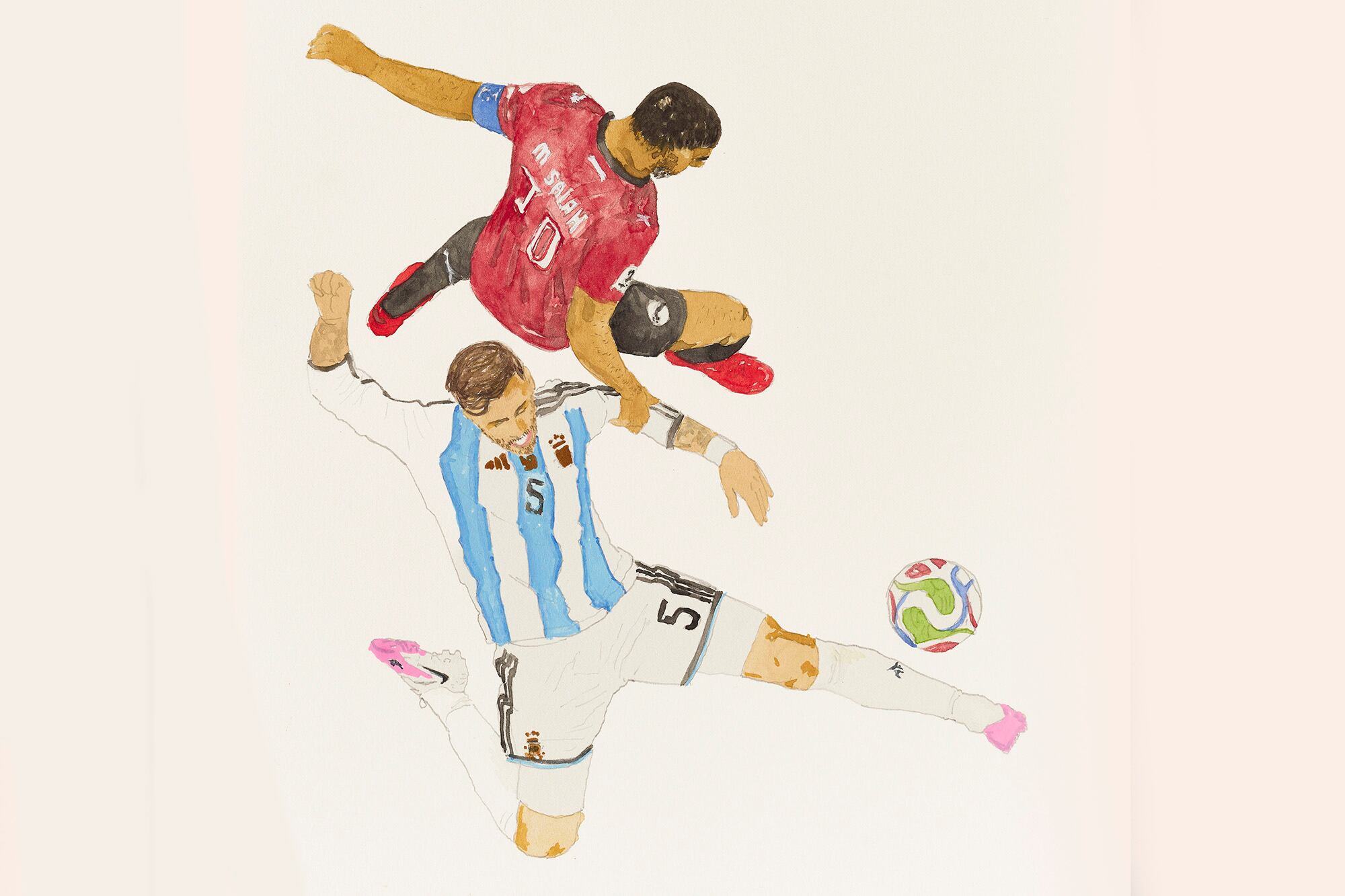 El quite de Leandro Paredes en el partido ante Egipto