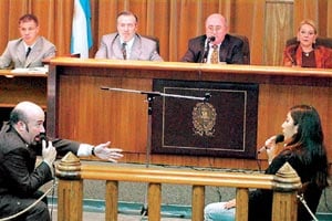 El acusado, Alfredo Pesquera, durante uno de los momentos de la audiencia