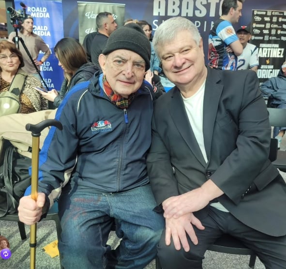 Hernán Santos Nicolini, junto con Osvaldo Príncipi, en un encuentro de septiembre de 2025