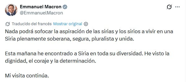 El mensaje de Macron tras las explosiones