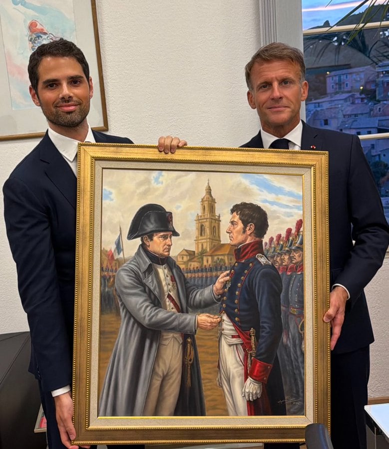 El embajador Ian Sielecki, la pintura