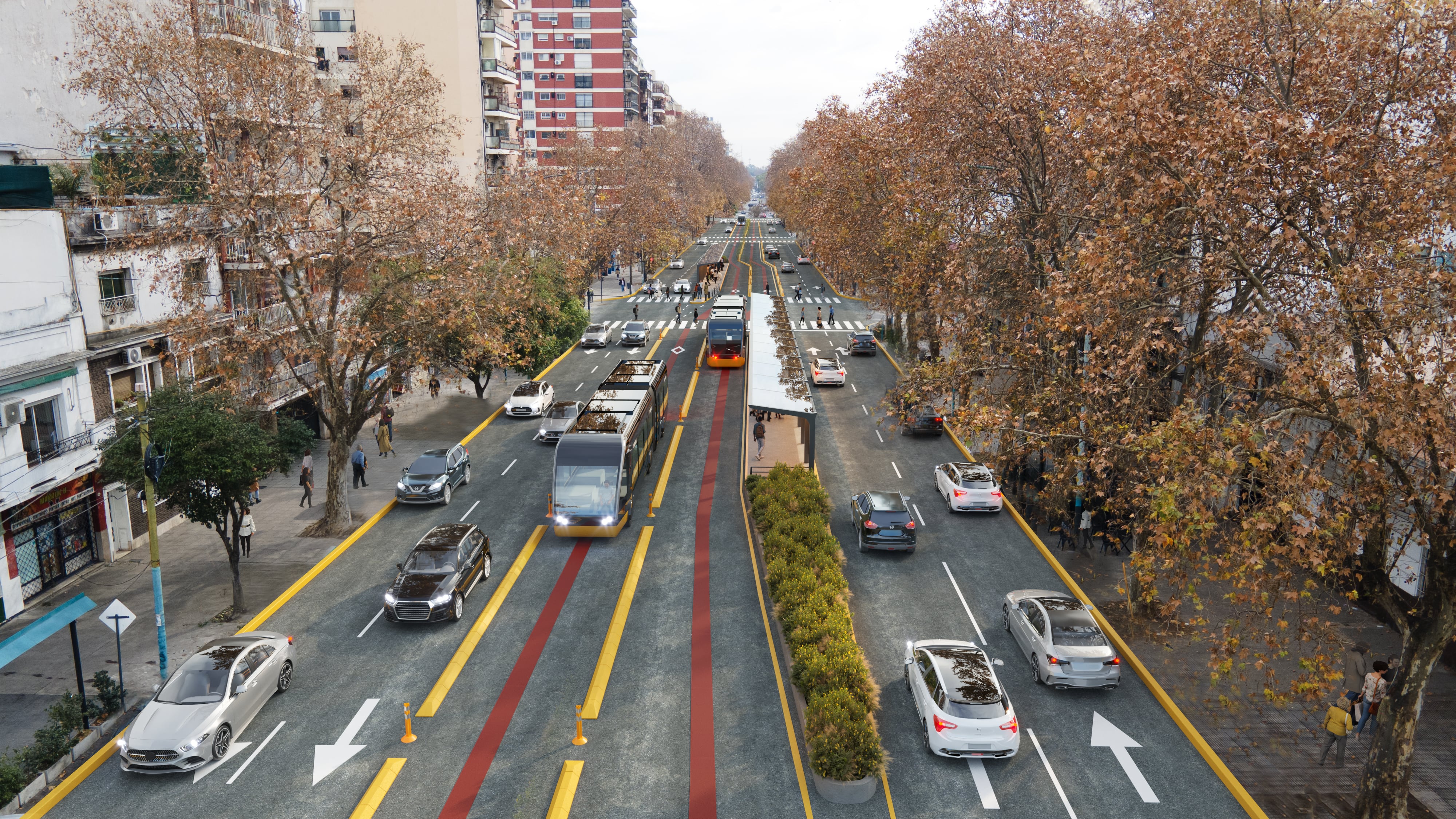 El Trambus impulsa el transporte eléctrico en la Ciudad (Foto: Prensa GCBA)