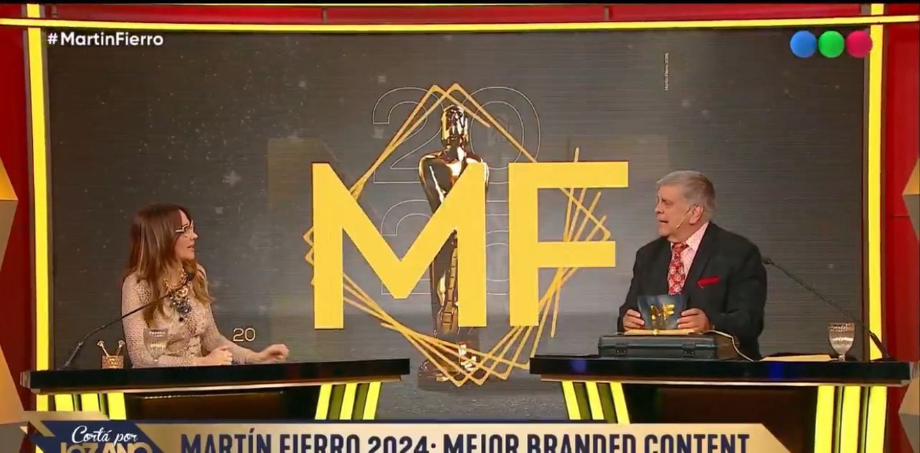 Vero Lozano anunció las ternas de los premios Martín Fierro junto a Luis Ventura