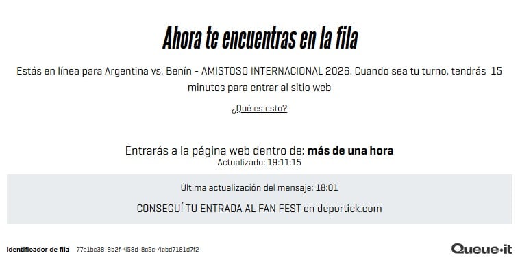 Más de una hora de espera