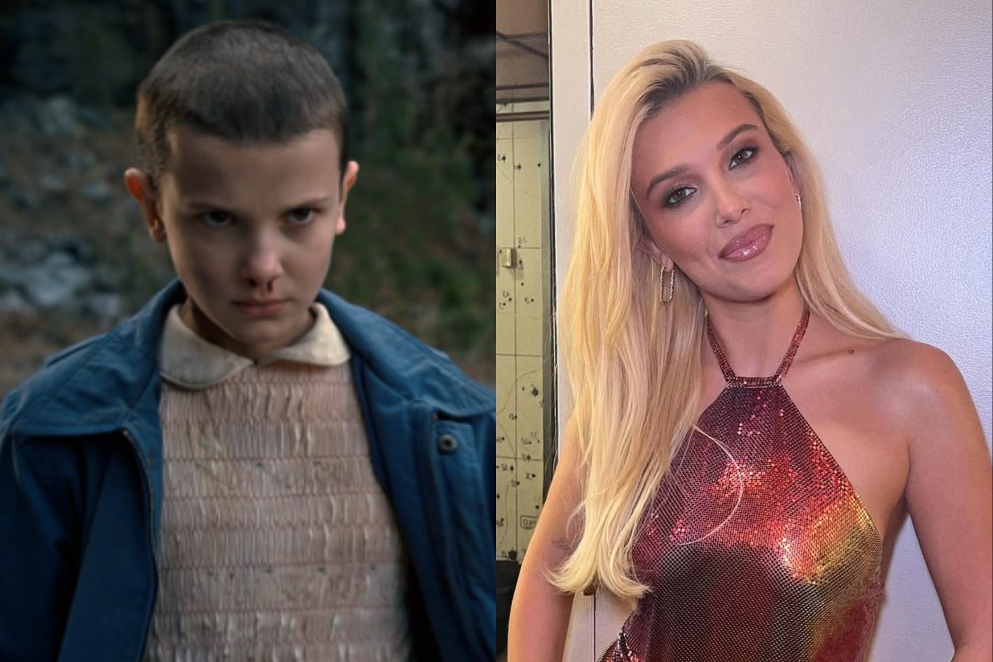 A los 11 años, Millie Bobby Brown se puso en la piel de Once; hoy tiene 21 años (Foto: Netflix / Instagram @milliebobbybrown)