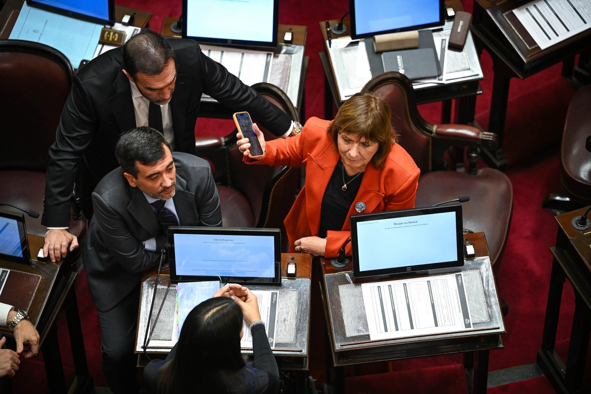 Patricia Bullrich, en pleno recinto