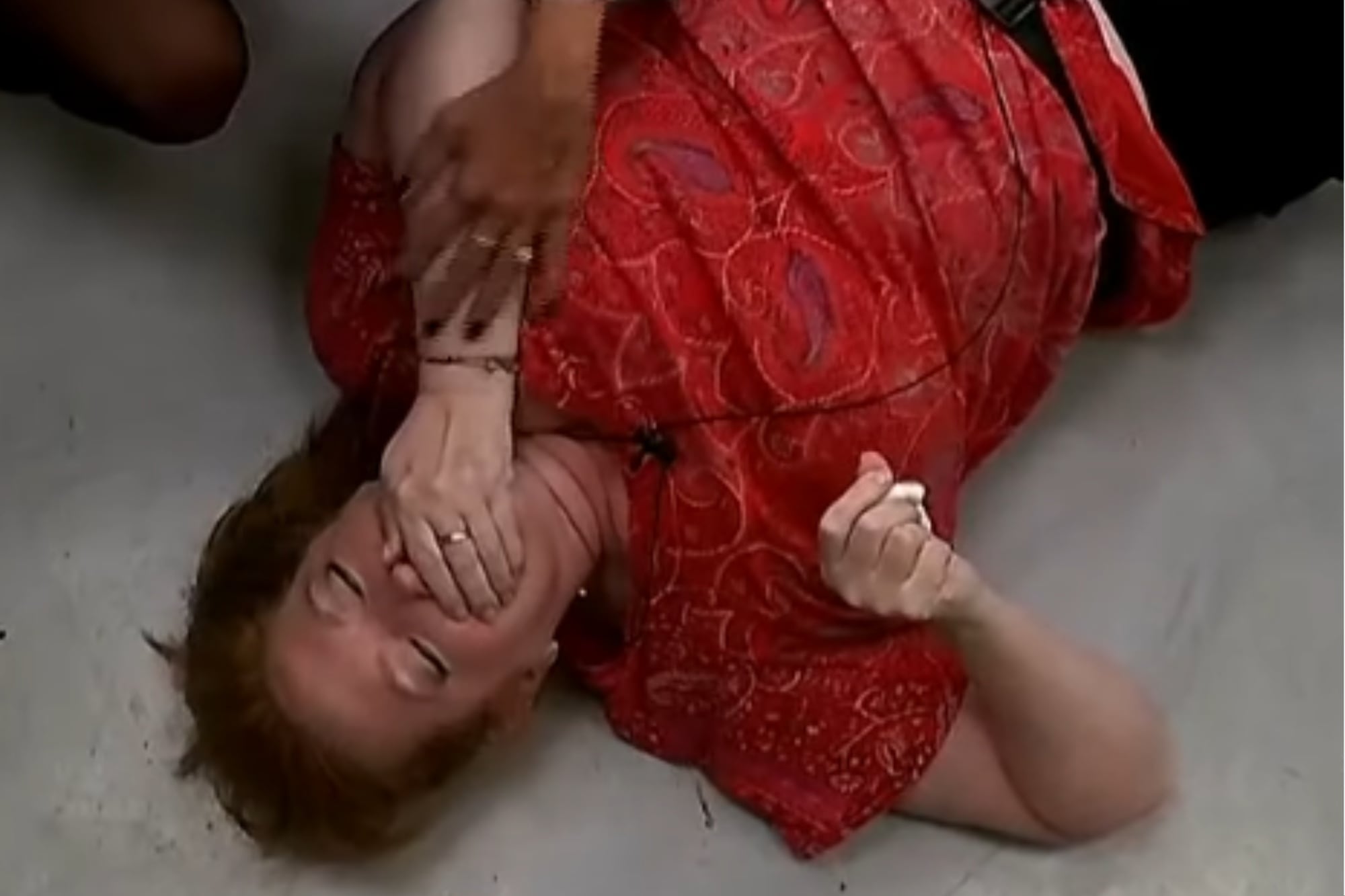 El momento de la fuerte caída de Andrea del Boca que la obligó a abandonar la casa de Gran Hermano