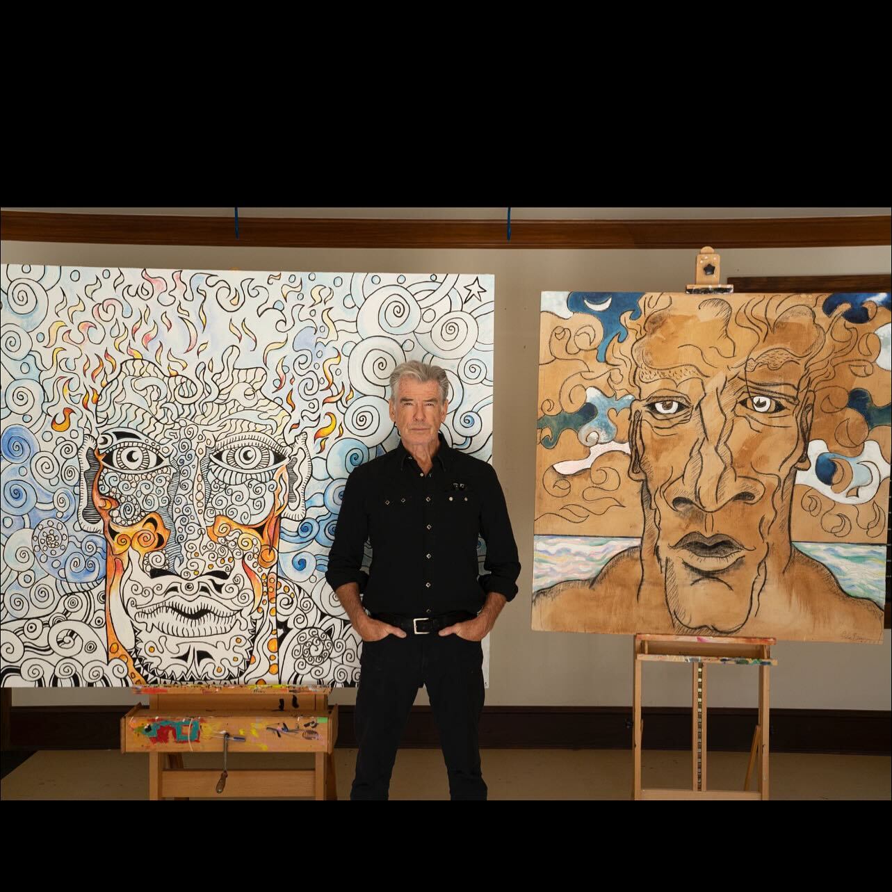 Pierce Brosnan encontró en la pintura una forma de sanar